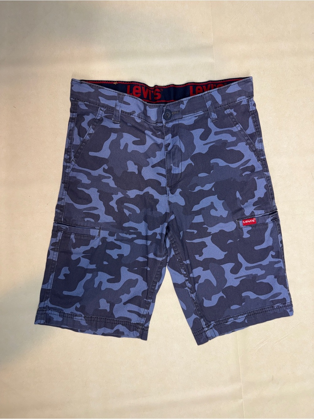Levi's Men's Navy Blue Camouflage Cargo Shorts